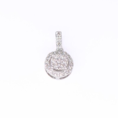 Pendentif Collection Lumière or blanc 750 millièmes et diamants