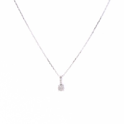 Pendentif Collection Lumière or blanc 750 millièmes et diamants