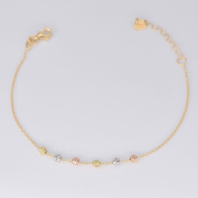 Bracelet Collection Lumière or 750 millièmes blanc, jaune et rose