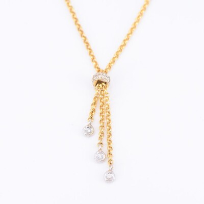 Collier Collection Lumière or jaune 750 millièmes et diamants