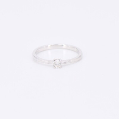 Bague de fiançailles Solitaire Collection Lumière en platine 950 millièmes et diamant