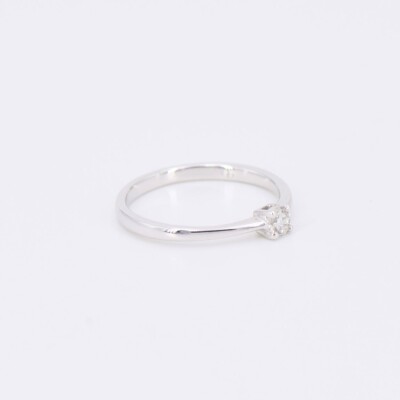 Bague de fiançailles Solitaire Collection Lumière en platine 950 millièmes et diamant