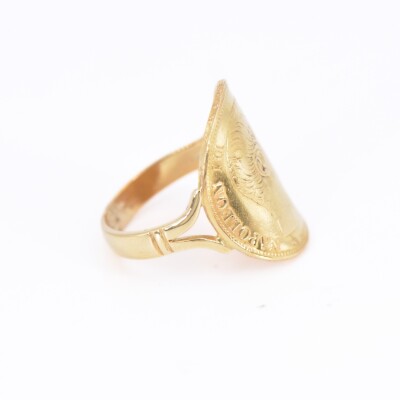 Bague Pièce Napoléon Collection Poque Joaillier or jaune 750 millièmes