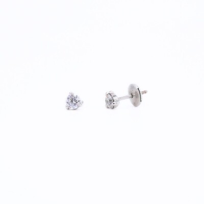 Boucles d'oreilles Poque Joaillier en or blanc 750 millièmes et diamants