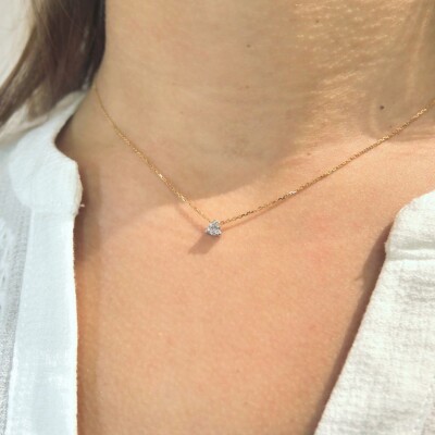 Collier bicolore Collection Poque Joaillier or jaune 750 millièmes et diamant 15 centièmes de carat