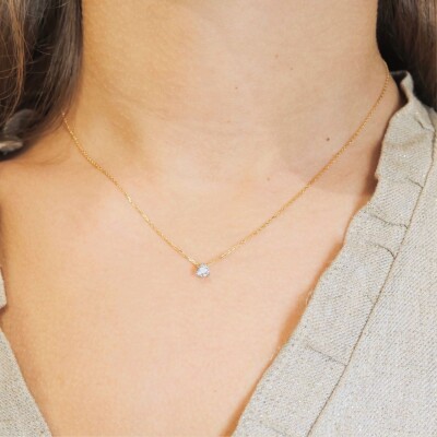 Collier bicolore Collection Poque Joaillier or jaune 750 millièmes et diamant 20 centièmes de carat