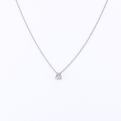 Collier Collection Poque Joaillier or blanc 750 millièmes et diamant 70 centièmes de carat