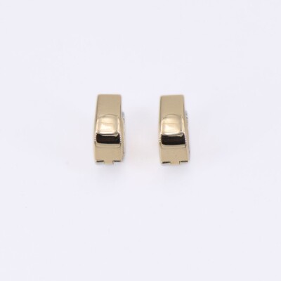 Boucles d'oreilles créoles en or blanc et or jaune