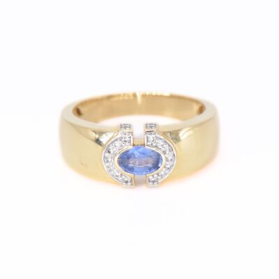 Bijou Collection Lumière en or jaune 750 millièmes, saphir et diamants