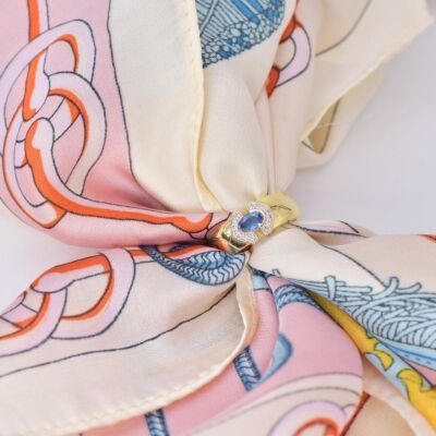 Bijou Collection Lumière en or jaune 750 millièmes, saphir et diamants