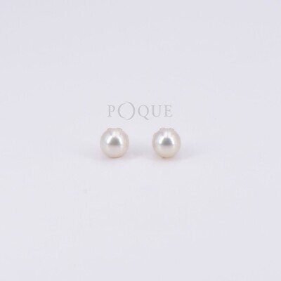 Boucles d'oreilles Poque Joaillier en or jaune 750 millièmes et perles de culture Akoya