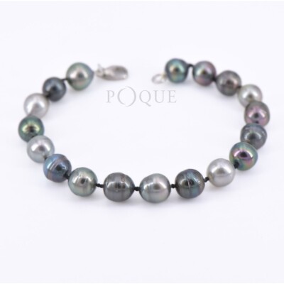 Bracelet Collection Lumière en or blanc 750 millièmes et Perles de Tahiti