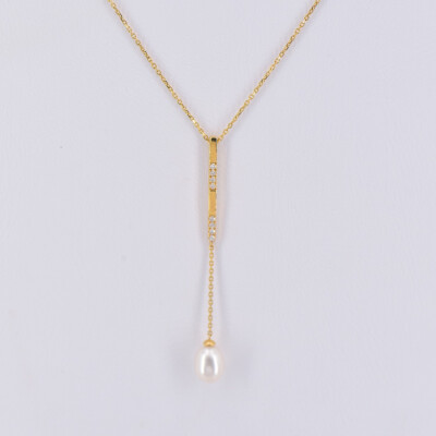 Collier Garden Party Éclat en or jaune, perle et diamants