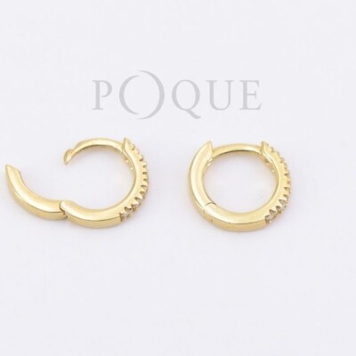 Créoles Collection Lumière or jaune 750 millièmes et diamants