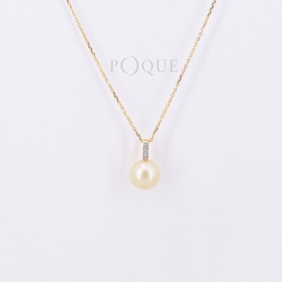 Pendentif Collection Lumière en or jaune 750 millièmes et Perle de TAHITI blanche