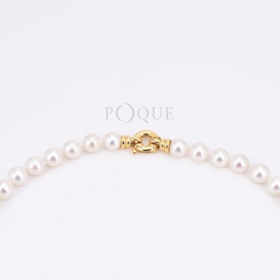 Collier Poque Joaillier Perles de culture AKOYA et or jaune 750 millièmes