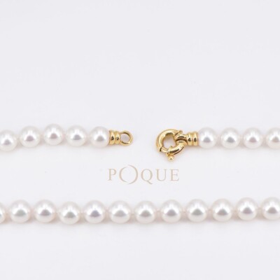 Collier Poque Joaillier perles de culture AKOYA et or jaune 750 millièmes