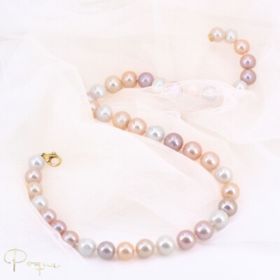 Collier Poque Joaillier perles de culture Eau douce et or jaune 750 millièmes