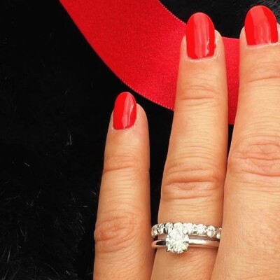 Bague de fiançailles Poque Joaillier or blanc 750 millièmes et diamant