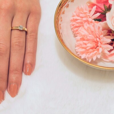 Bague de fiançailles solitaire Poque Joaillier or jaune 750 millièmes et diamant