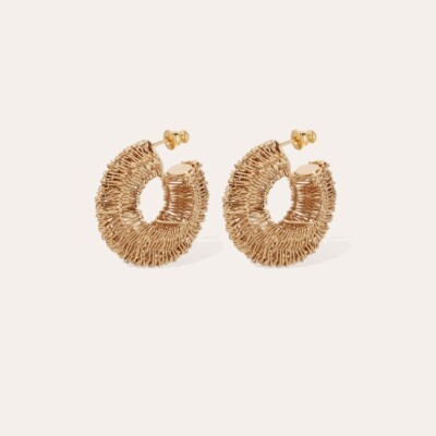 Boucles d'oreilles Créoles dorées Collection CROCUS FILEA Gas Bijoux