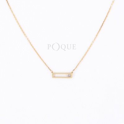 Collier en or jaune et diamant 0.05ct