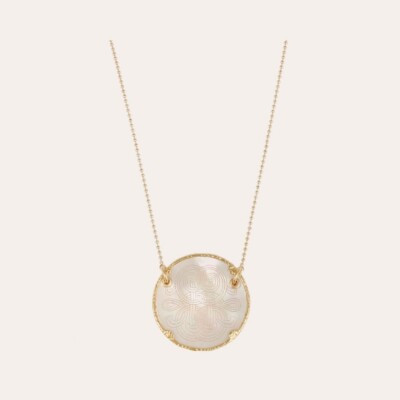 Collier Sun Diva Collection Gas Bijoux doré et Nacre