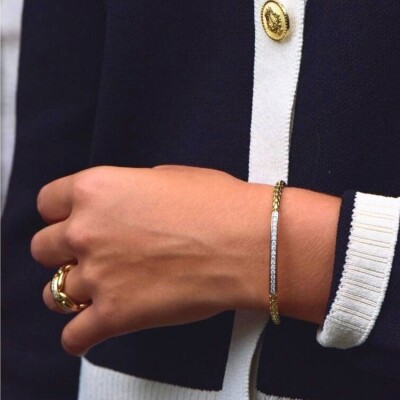 Bracelet Collection CHIMENTO or jaune 750 millièmes et diamants.