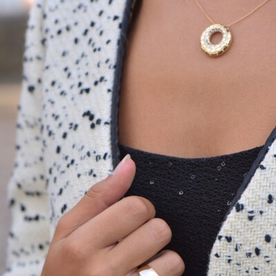 Collier Collection Lumière or jaune 750 millièmes et diamants