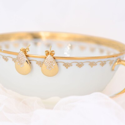 Boucles d'oreilles Collection Lumière or jaune 750 millièmes et diamants
