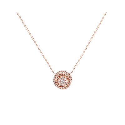 Pendentif en or rose et diamant