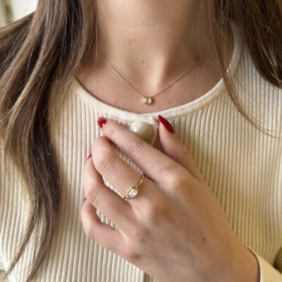 Collier en or jaune et diamants