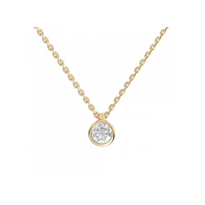Collier en or jaune et diamants