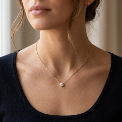 Collier en or jaune et diamants