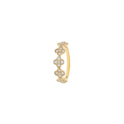 Bague Trèfles en or jaune et diamants