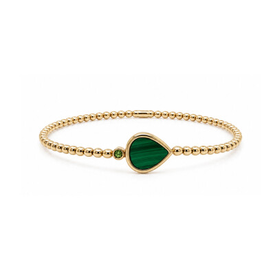 Bracelet Rinku en or rose, malachite et diamants