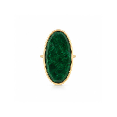 Bague Rinku or rose et chrysocolle