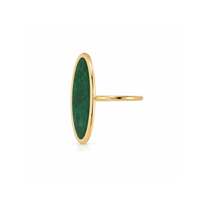 Bague Rinku or rose et chrysocolle