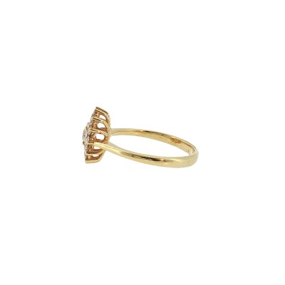 Bague Marguerite or jaune et diamant