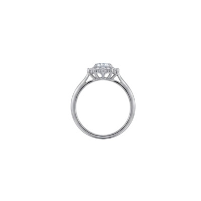 Bague Marguerite, or blanc et diamants