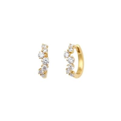 Boucles d'oreilles Confetti en or jaune et diamants