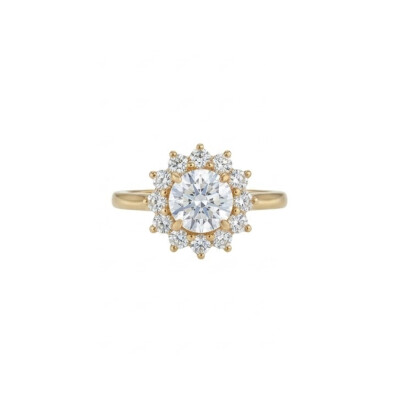 Bague Marguerite, or jaune et diamants