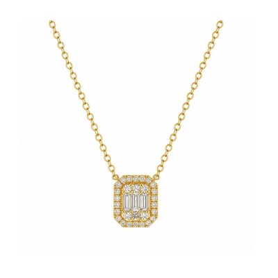Collier Géométrique or jaune diamants