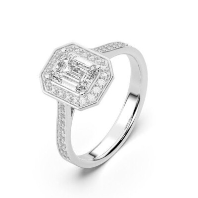 Bague platine et diamants