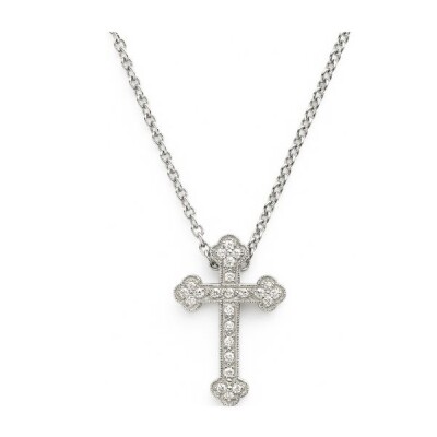 Collier or blanc et dimants