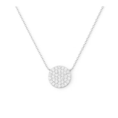 Collier or blanc 18 cts et diamants