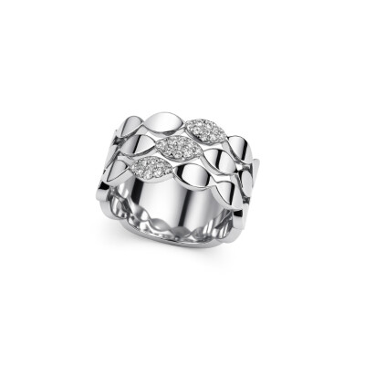 Bague or blanc et diamants