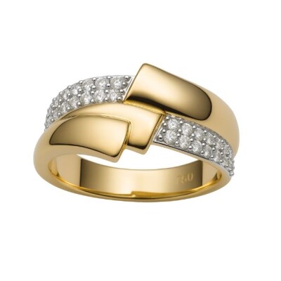 Bague or jaune et diamants
