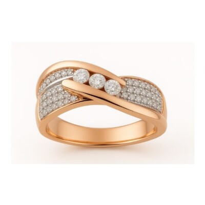 Bague or jaune et diamants