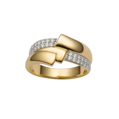 Bague or jaune et diamants